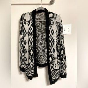Patterned cardigan sweater